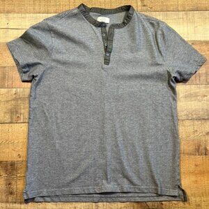 Men's Gray Sons of Fortune Henley Shirt size Large